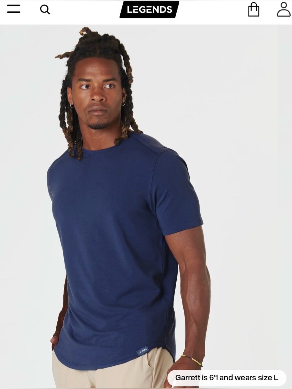 Legends Aviation Tee Curved Hem , size M